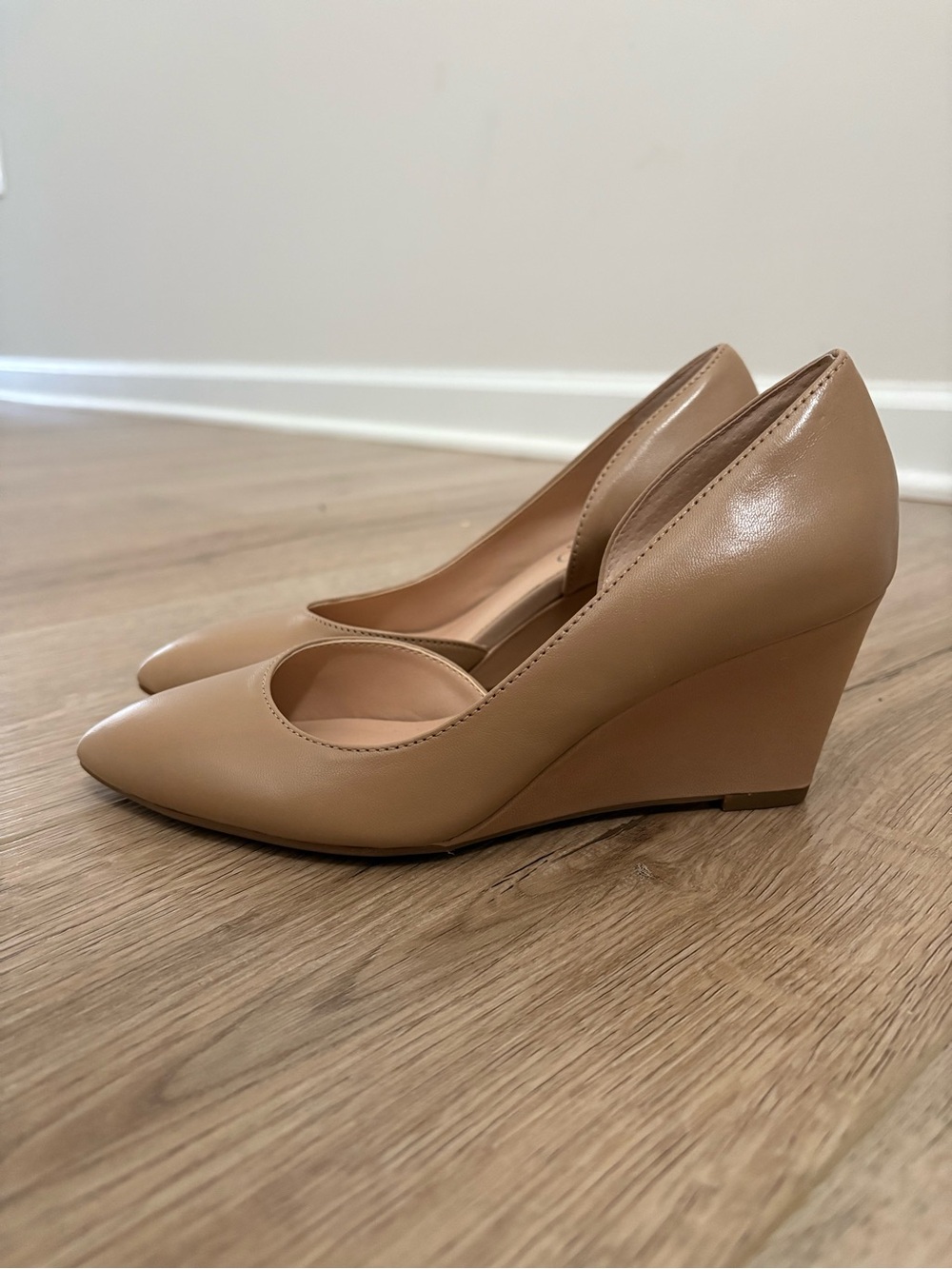 Franco Sarto Classic Nude Wedge Pumps - Women's  Pointed-Toe Wedges